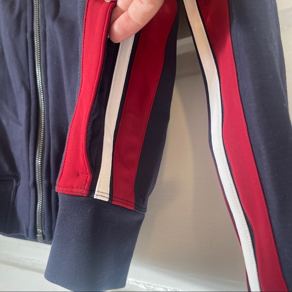Lululemon navy, red & white stripe zip up - Picture 7 of 8